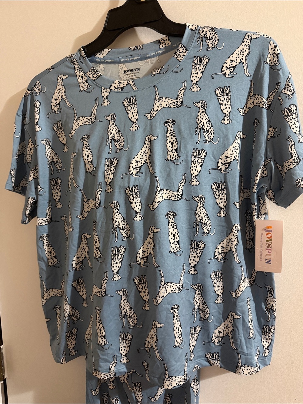 Meowingtons Women's Cat Print Pajama Set Blue Size Medium NWT